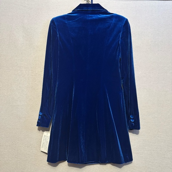 NWT Aidan Mattox Tuxedo Velvet Dress - size 0 - Picture 5 of 9